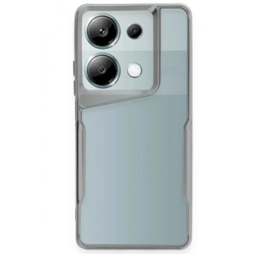 Mey İthalat®   Redmi Note 13 Pro 4G Kılıf Boyi Silikon Kapak - Gümüş