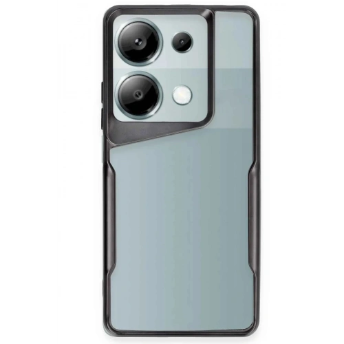 Mey İthalat®   Redmi Note 13 Pro 4G Kılıf Boyi Silikon Kapak - Siyah