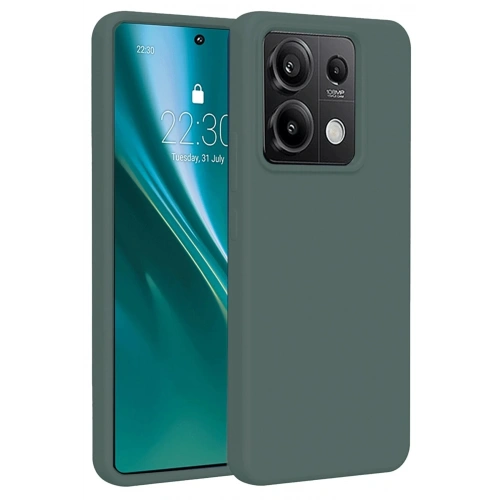 Mey İthalat®   Redmi Note 13 Pro 4G Kılıf First Silikon - Koyu Yeşil
