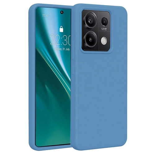 Mey İthalat®   Redmi Note 13 Pro 4G Kılıf First Silikon - Mavi