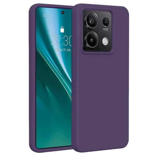 Mey İthalat®   Redmi Note 13 Pro 4G Kılıf First Silikon - Mor