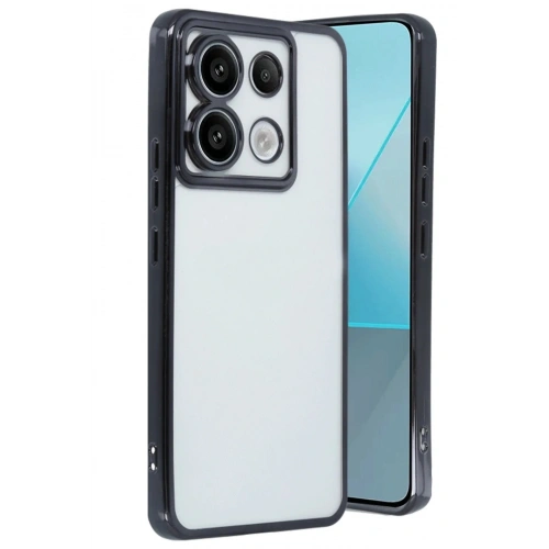 Mey İthalat®   Redmi Note 13 Pro 4G Kılıf  Lensli Silikon - Siyah