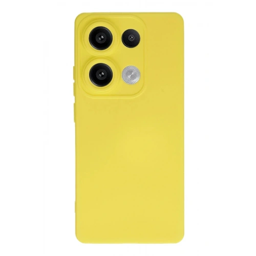 Mey İthalat®   Redmi Note 13 Pro 4G Kılıf Nano içi Kadife Silikon - Sarı