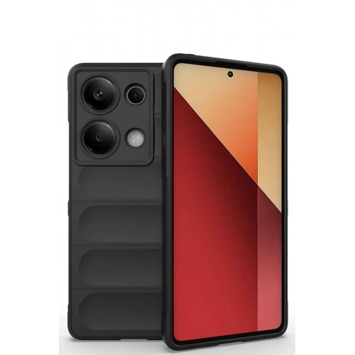 Mey İthalat®   Redmi Note 13 Pro 4G Kılıf Optimum Silikon - Siyah