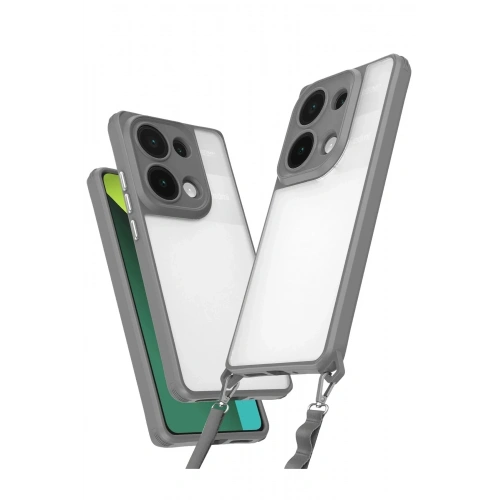 Mey İthalat®   Redmi Note 13 Pro 4G Kılıf Penta Silikon Kılıf - Titan Gri