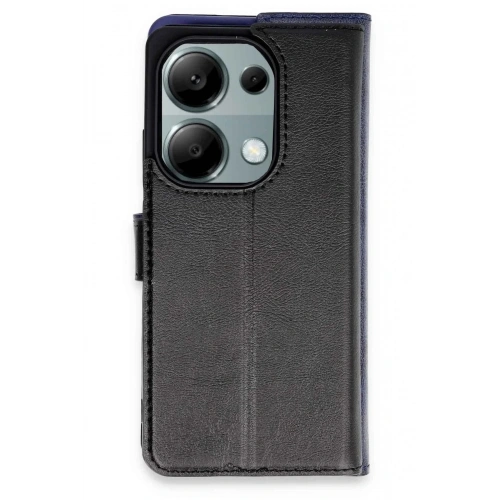 Mey İthalat®   Redmi Note 13 Pro 4G Kılıf Trend S Plus Kapaklı Kılıf - Siyah