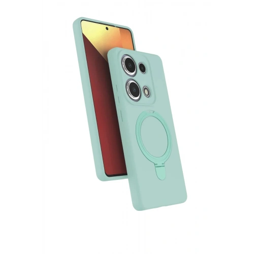 Mey İthalat®   Redmi Note 13 Pro 4G Regal Magsafe Standlı Kapak - Su Yeşili