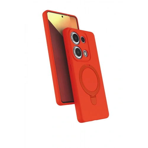 Mey İthalat®   Redmi Note 13 Pro 4G Regal Magsafe Standlı Kapak - Turuncu