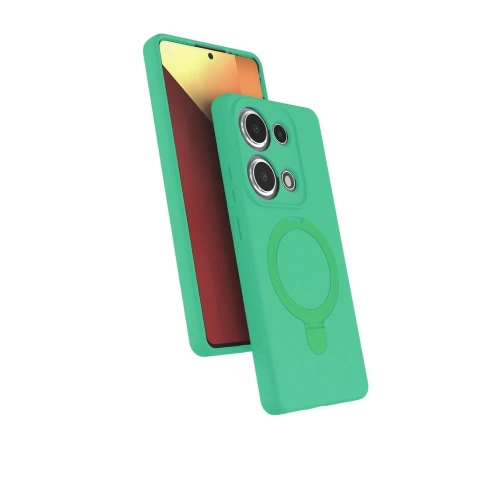 Mey İthalat®   Redmi Note 13 Pro 4G Regal Magsafe Standlı Kapak - Yeşil