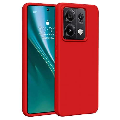Mey İthalat®   Redmi Note 13 Pro 5G Kılıf First Silikon - Kırmızı