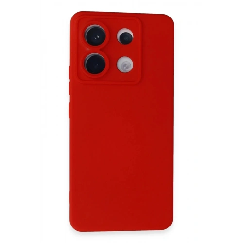 Mey İthalat®   Redmi Note 13 Pro 5G Kılıf Nano içi Kadife Silikon - Kırmızı