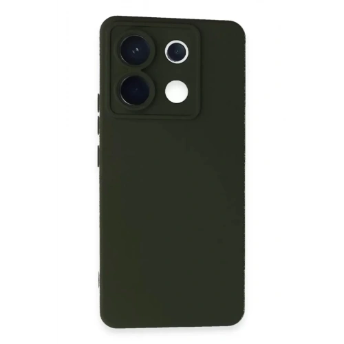 Mey İthalat®   Redmi Note 13 Pro 5G Kılıf Nano içi Kadife Silikon - Koyu Yeşil