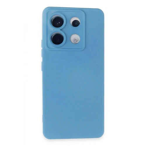 Mey İthalat®   Redmi Note 13 Pro 5G Kılıf Nano içi Kadife Silikon - Mavi