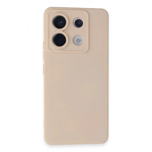 Mey İthalat®   Redmi Note 13 Pro 5G Kılıf Nano içi Kadife Silikon - Pudra