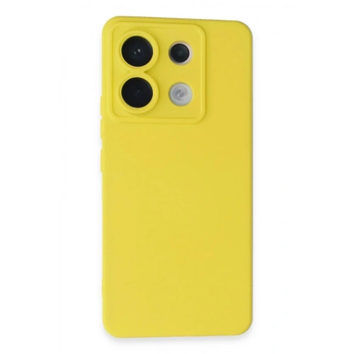 Mey İthalat®   Redmi Note 13 Pro 5G Kılıf Nano içi Kadife Silikon - Sarı
