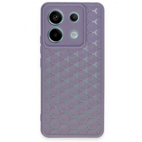 Mey İthalat®   Redmi Note 13 Pro 5G Kılıf Petek Silikon Kapak - Lila