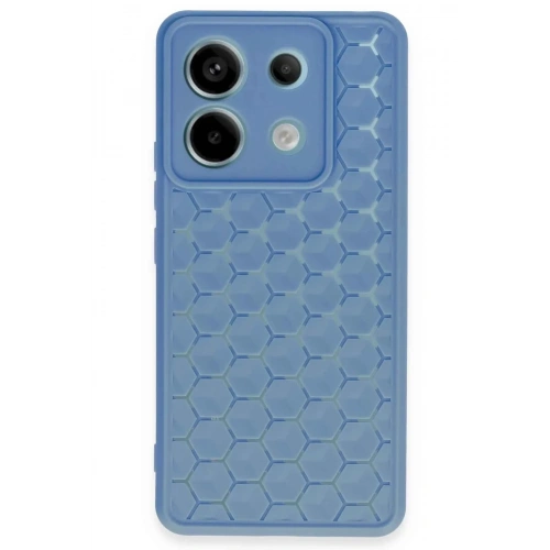 Mey İthalat®   Redmi Note 13 Pro 5G Kılıf Petek Silikon Kapak - Mavi