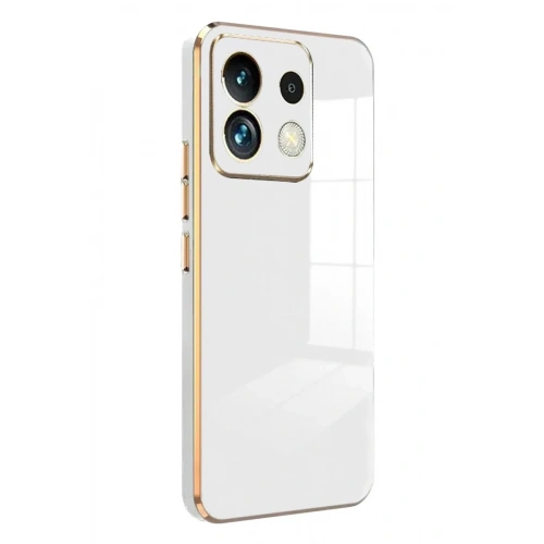 Mey İthalat®   Redmi Note 13 Pro 5G Kılıf Volet Silikon - Beyaz