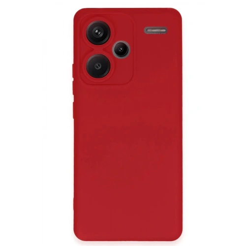 Mey İthalat®   Redmi Note 13 Pro Plus Kılıf Nano içi Kadife Silikon - Kırmızı