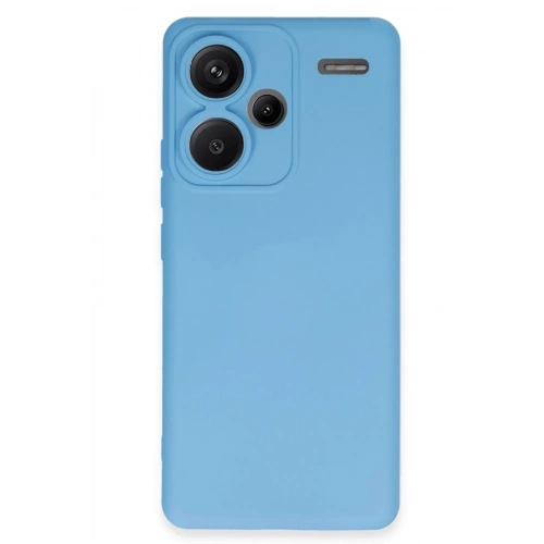 Mey İthalat®   Redmi Note 13 Pro Plus Kılıf Nano içi Kadife Silikon - Mavi
