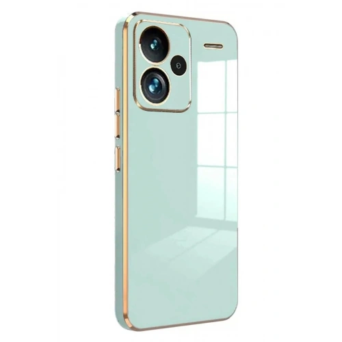 Mey İthalat®   Redmi Note 13 Pro Plus Kılıf Volet Silikon - Açık Yeşil