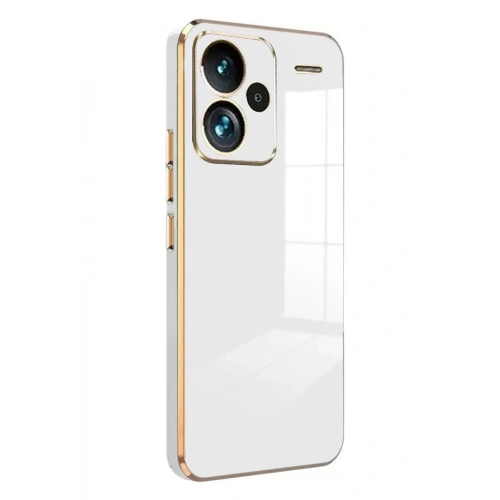 Mey İthalat®   Redmi Note 13 Pro Plus Kılıf Volet Silikon - Beyaz