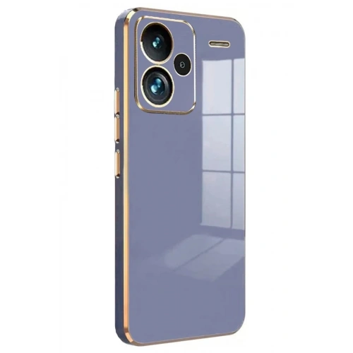 Mey İthalat®   Redmi Note 13 Pro Plus Kılıf Volet Silikon - Mavi