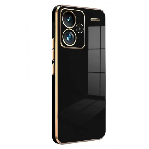 Mey İthalat®   Redmi Note 13 Pro Plus Kılıf Volet Silikon - Siyah