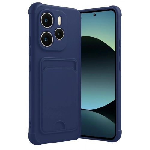 Mey İthalat®   Redmi Note 14 4G Kelvin Kartvizitli Silikon - Lacivert