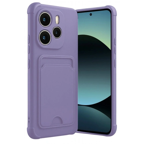 Mey İthalat®   Redmi Note 14 4G Kelvin Kartvizitli Silikon - Lila