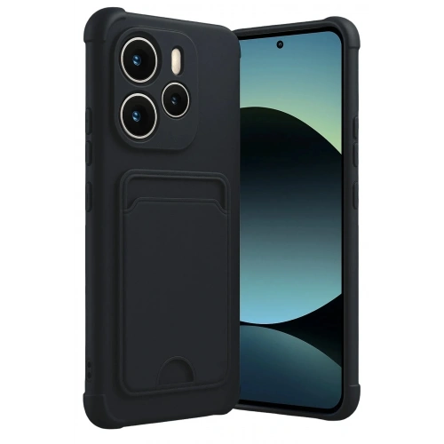 Mey İthalat®   Redmi Note 14 4G Kelvin Kartvizitli Silikon - Siyah