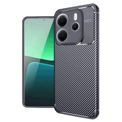 Mey İthalat®   Redmi Note 14 4G Kılıf Auto Focus Karbon Kapak - Lacivert