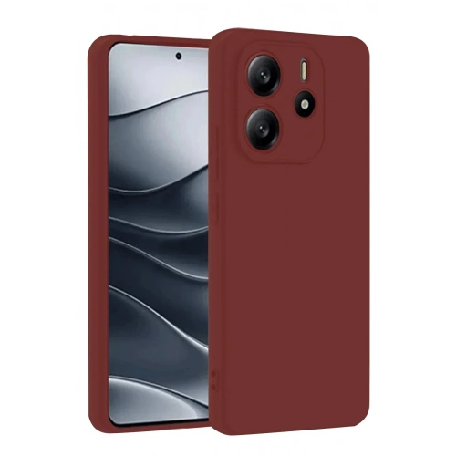Mey İthalat®   Redmi Note 14 4G Kılıf First Silikon - Bordo