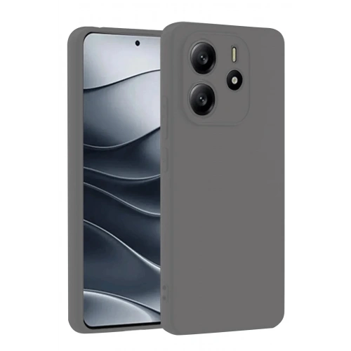 Mey İthalat®   Redmi Note 14 4G Kılıf First Silikon - Gri