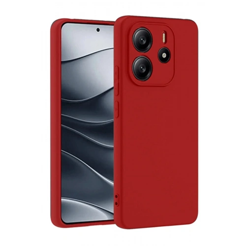 Mey İthalat®   Redmi Note 14 4G Kılıf First Silikon - Kırmızı
