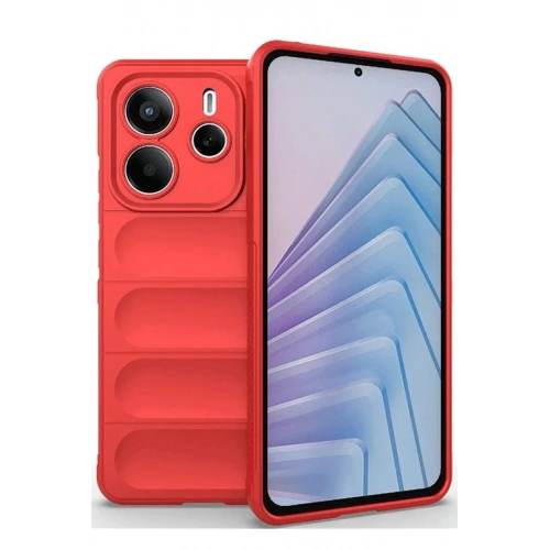 Mey İthalat®   Redmi Note 14 4G Kılıf Optimum Silikon - Kırmızı
