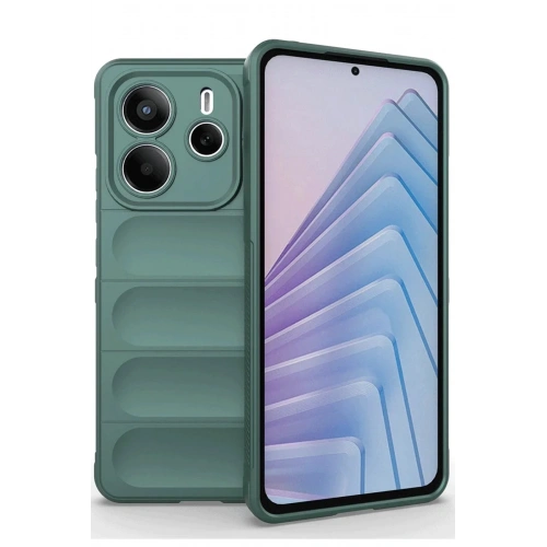 Mey İthalat®   Redmi Note 14 4G Kılıf Optimum Silikon - Koyu Yeşil