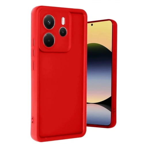 Mey İthalat®   Redmi Note 14 4G Kılıf Viera Silikon - Kırmızı