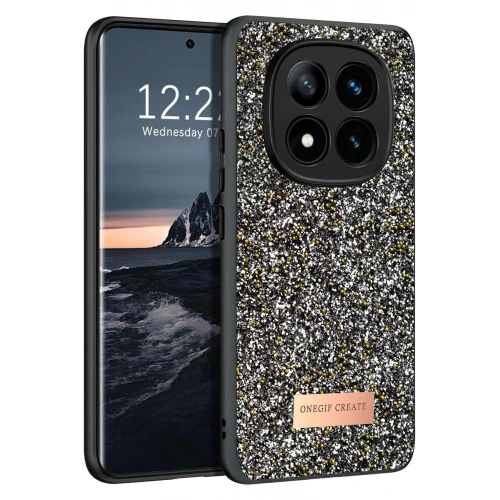 Mey İthalat®   Redmi Note 14 Pro 4G Bright Simli Kapak - Gümüş