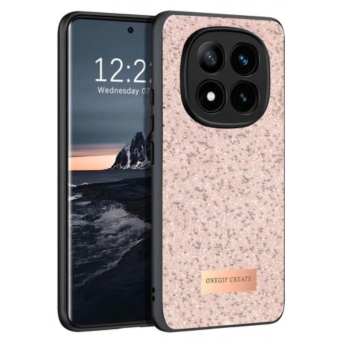 Mey İthalat®   Redmi Note 14 Pro 4G Bright Simli Kapak - Pembe