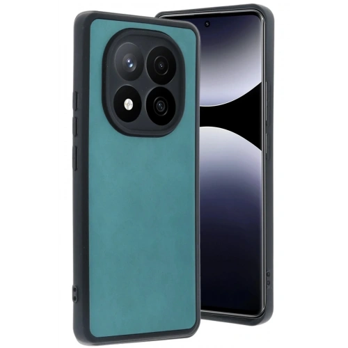 Mey İthalat®   Redmi Note 14 Pro 4G Kılıf Aras Deri Kapak - Açık Yeşil