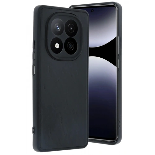 Mey İthalat®   Redmi Note 14 Pro 4G Kılıf Aras Deri Kapak - Siyah