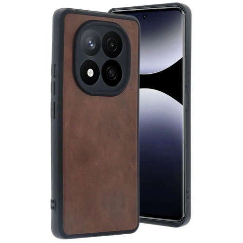 Mey İthalat®   Redmi Note 14 Pro 4G Kılıf Aras Deri Kapak - Taba