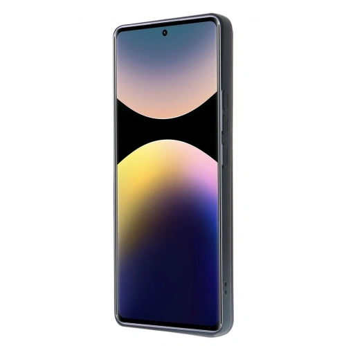 Mey İthalat®   Redmi Note 14 Pro 4G Kılıf Sara Kartvizitli Deri Kılıf - Koyu Yeşil
