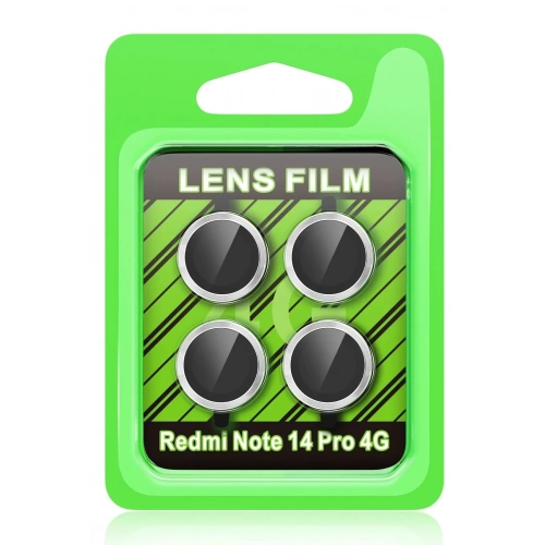 Mey İthalat®   Redmi Note 14 Pro 4G Raze Metal Kamera Lens - Gümüş