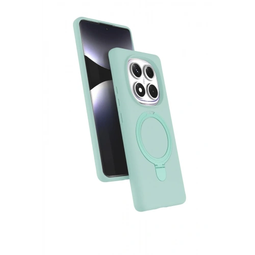 Mey İthalat®   Redmi Note 14 Pro 4G Regal Magsafe Standlı Kapak - Su Yeşili