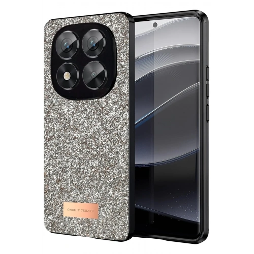 Mey İthalat®   Redmi Note 14 Pro 5G Bright Simli Kapak - Gold