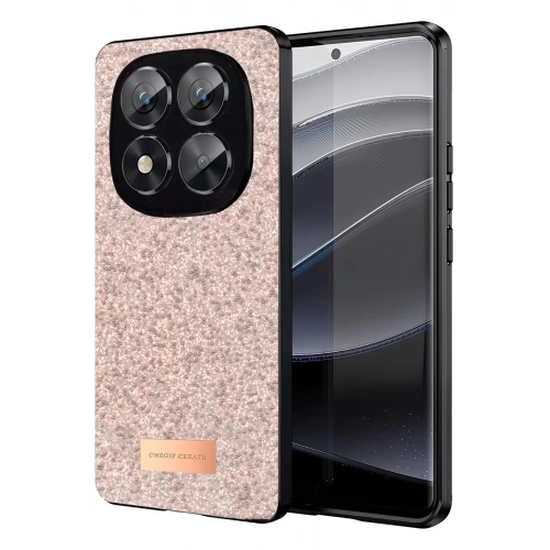 Mey İthalat®   Redmi Note 14 Pro 5G Bright Simli Kapak - Pembe