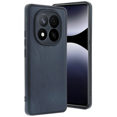 Mey İthalat®   Redmi Note 14 Pro 5G Kılıf Aras Deri Kapak - Lacivert
