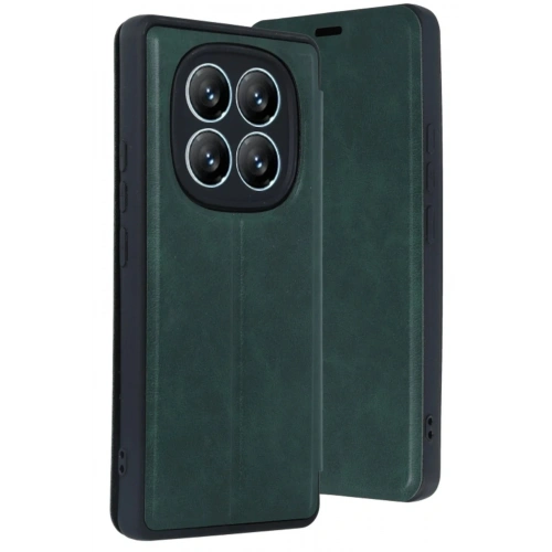 Mey İthalat®   Redmi Note 14 Pro 5G Kılıf Flip Cover - Koyu Yeşil